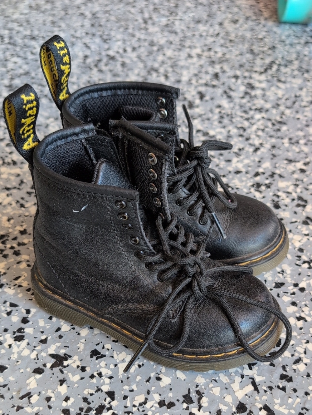 Dr. Martens Kids Black Lace-Up Boots
